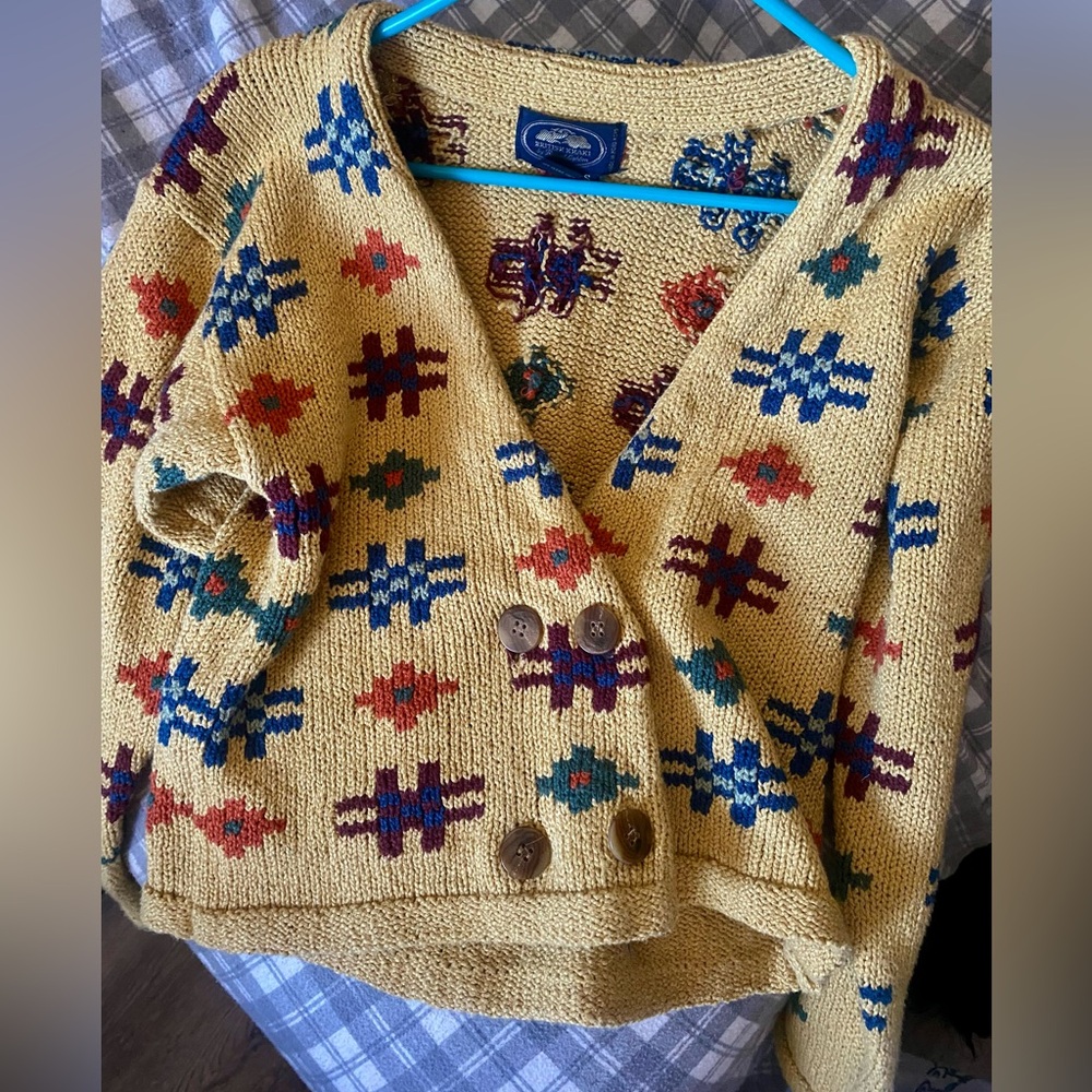 RARE vintage British Khaki cardigan